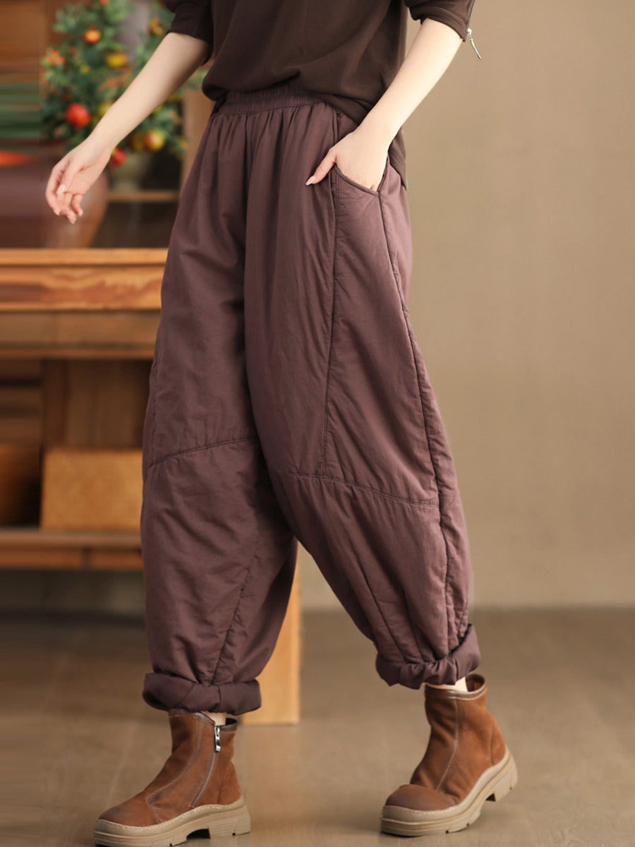 Pantaloni harem imbottiti vintage da donna