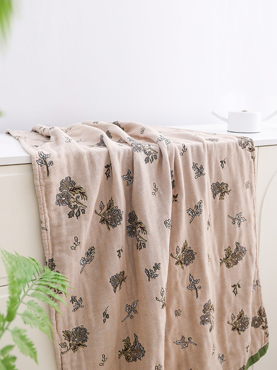 Asciugamano da bagno per adulti in 100% cotone con motivo floreale jacquard