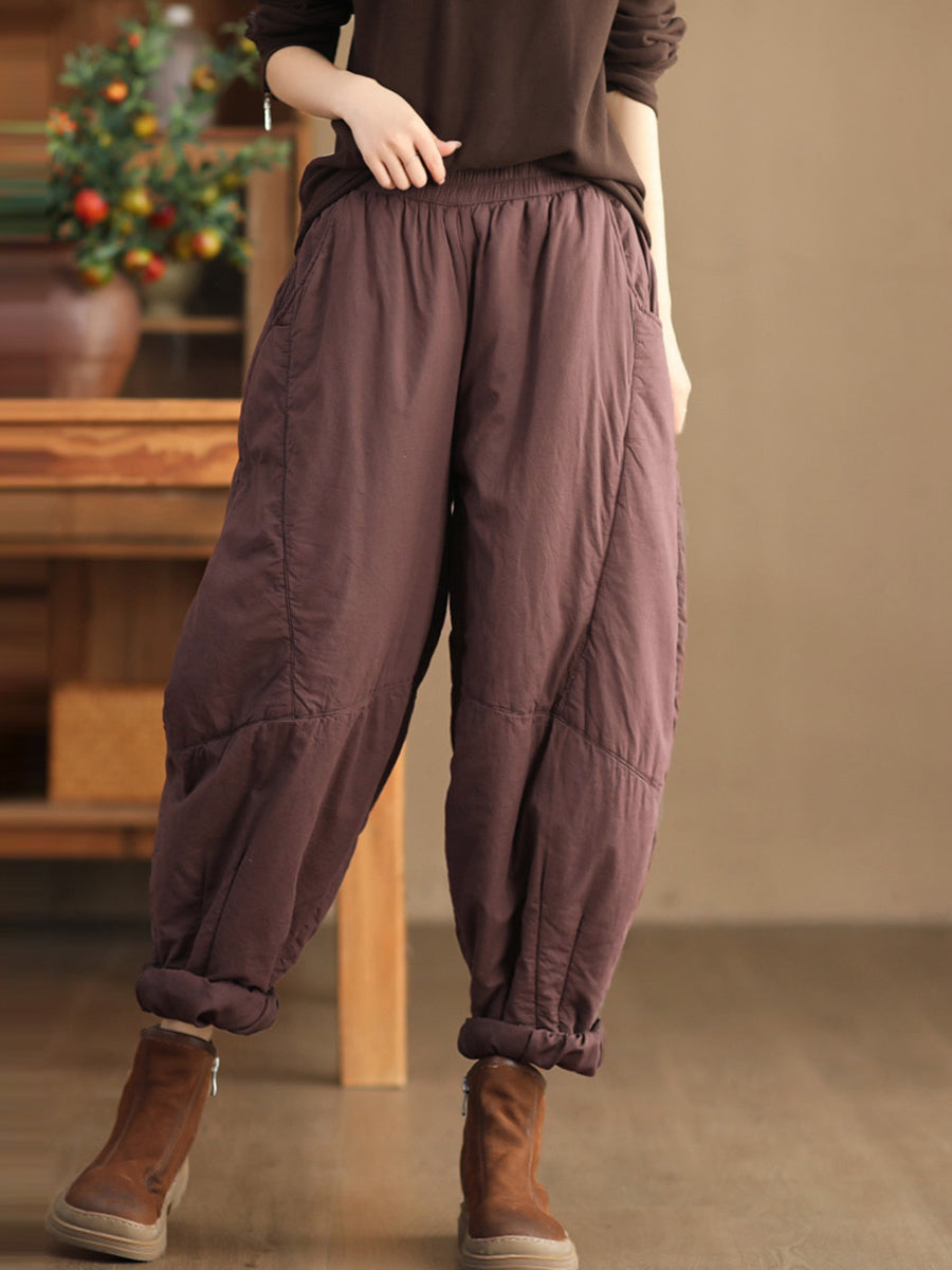 Pantaloni harem imbottiti vintage da donna