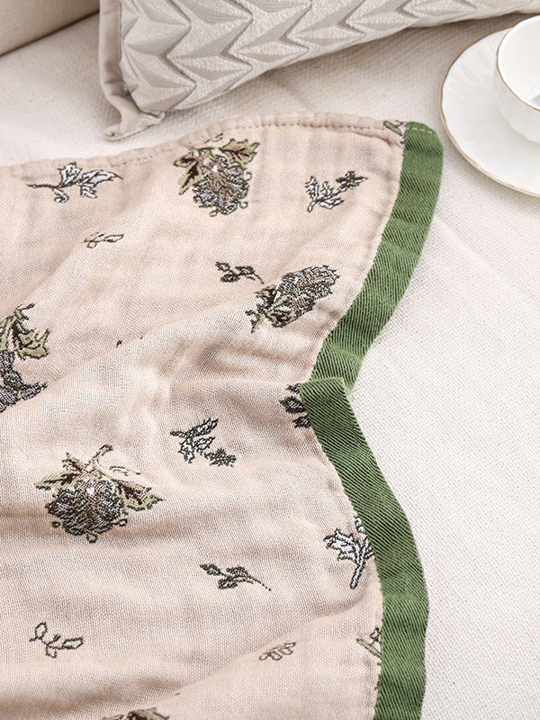 Asciugamano da bagno per adulti in 100% cotone con motivo floreale jacquard