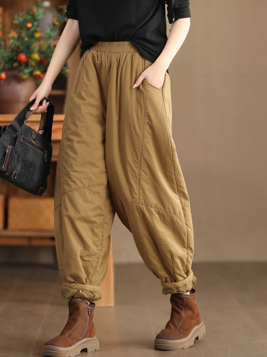 Pantaloni harem imbottiti vintage da donna