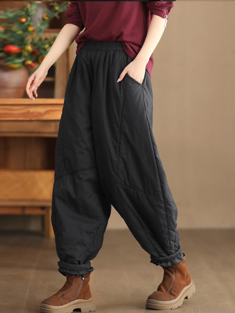 Pantaloni harem imbottiti vintage da donna