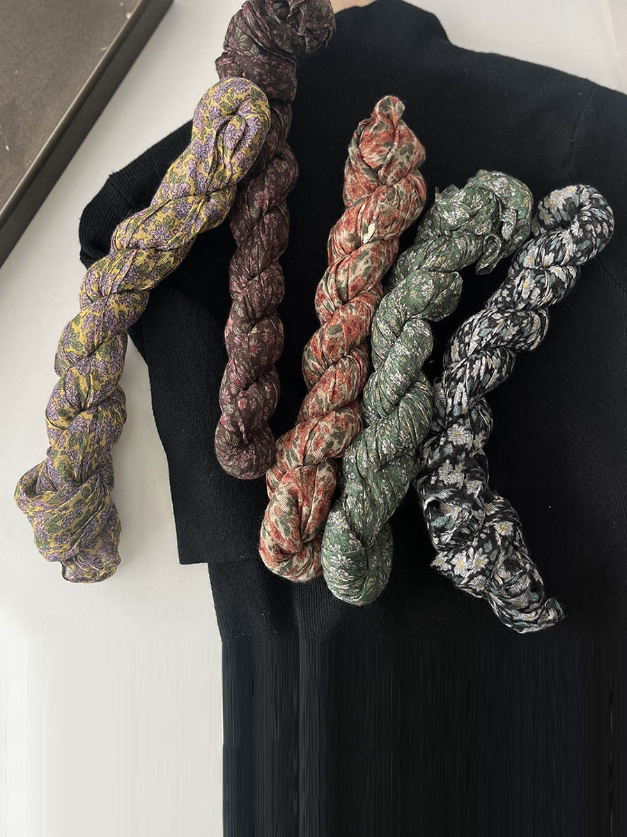 Sciarpa estiva da donna in cotone floreale vintage