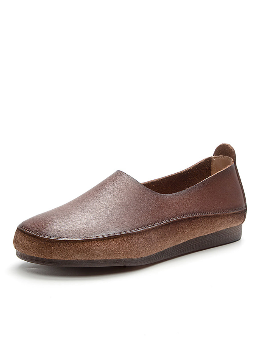 Scarpe basse in pelle vintage primaverili da donna