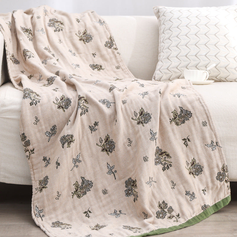 Asciugamano da bagno per adulti in 100% cotone con motivo floreale jacquard