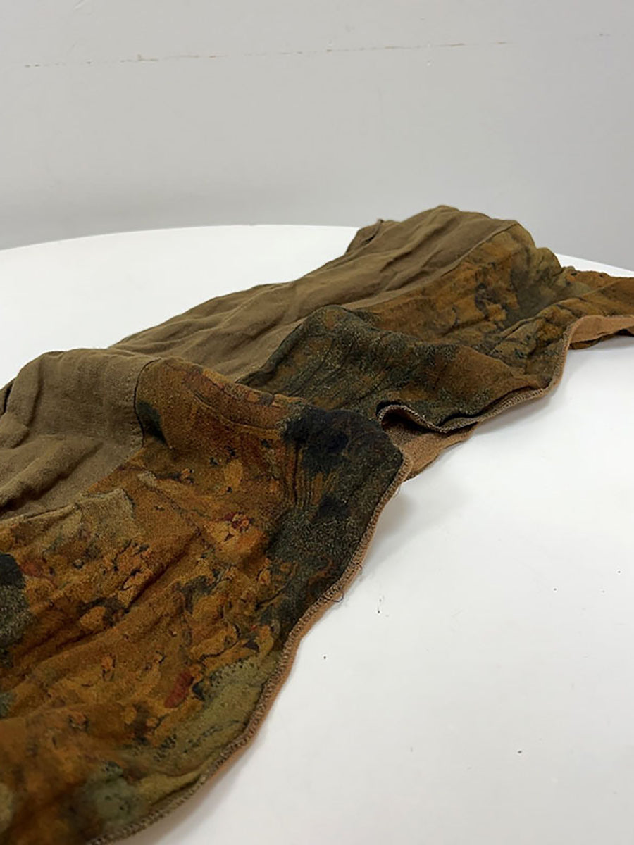 Sciarpa autunnale con fiori etnici e tie-dye da donna