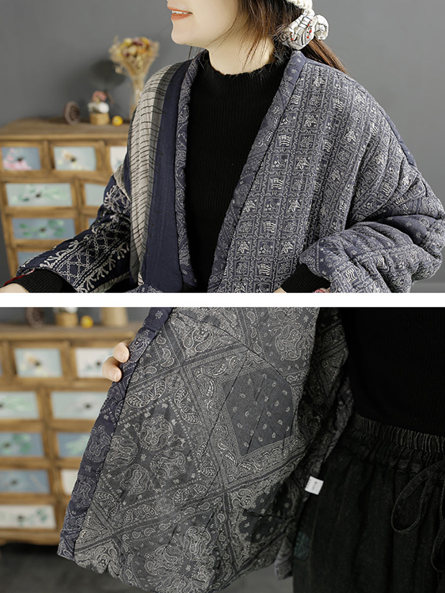 Cappotto imbottito caldo vintage da donna