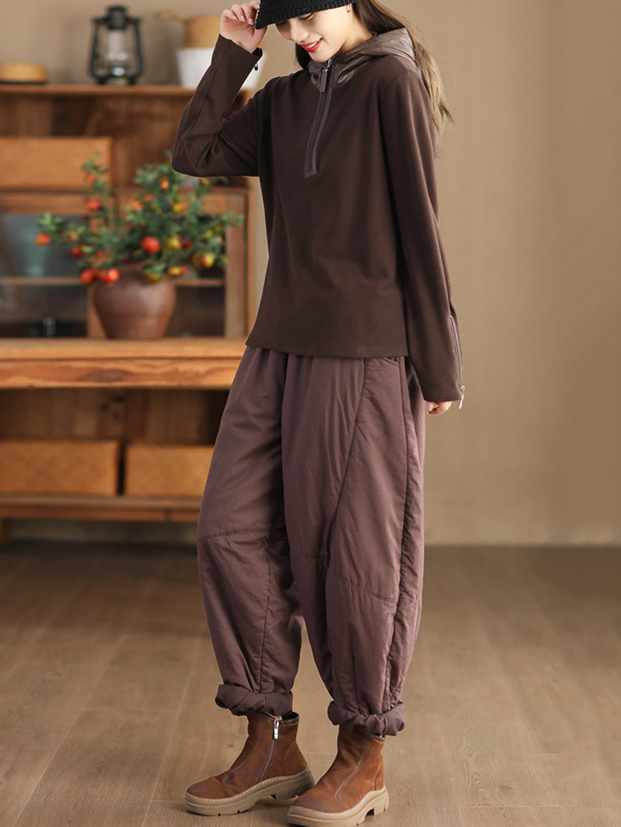 Pantaloni harem imbottiti vintage da donna