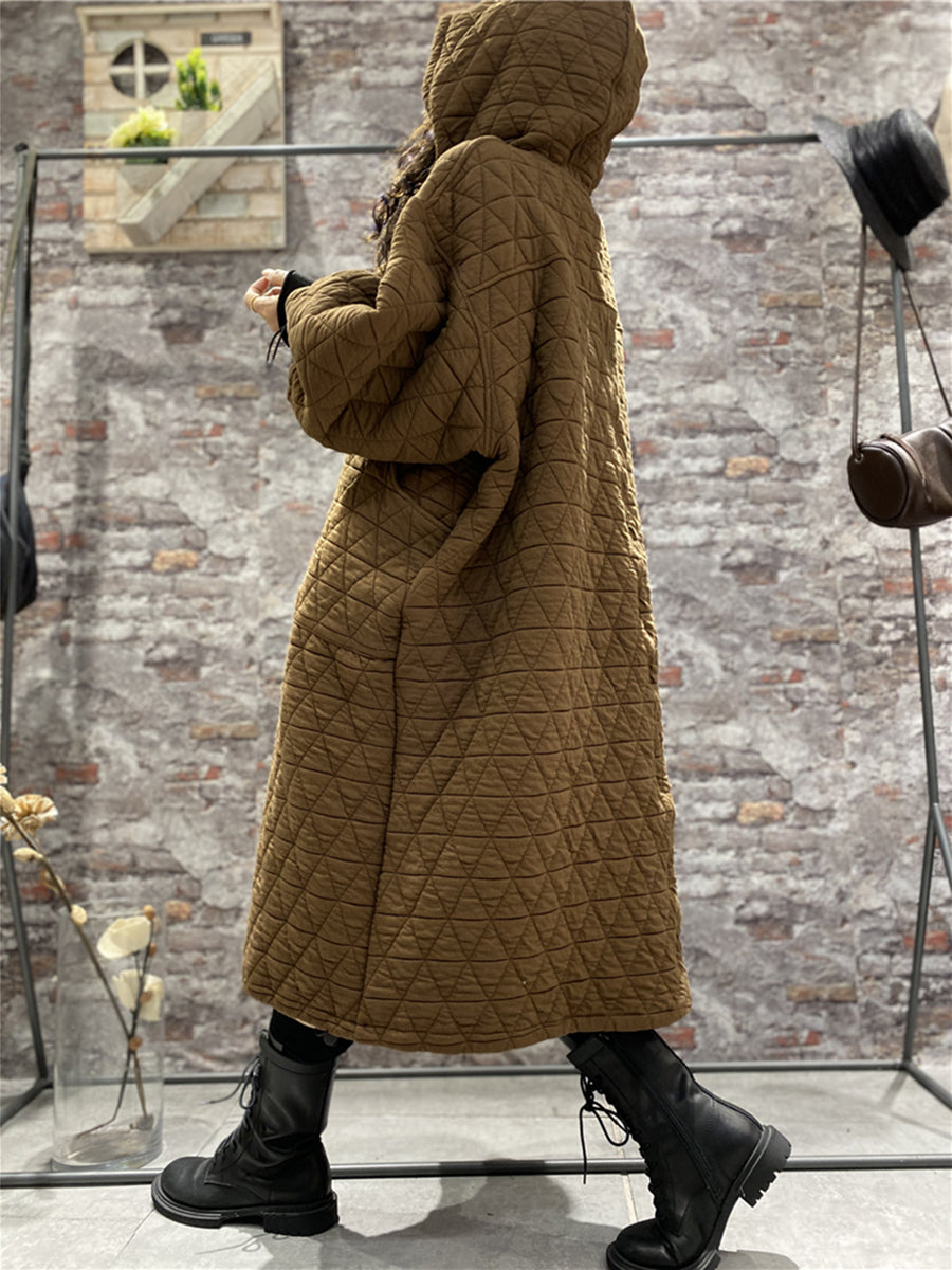 Vestito con cappuccio imbottito da donna invernale