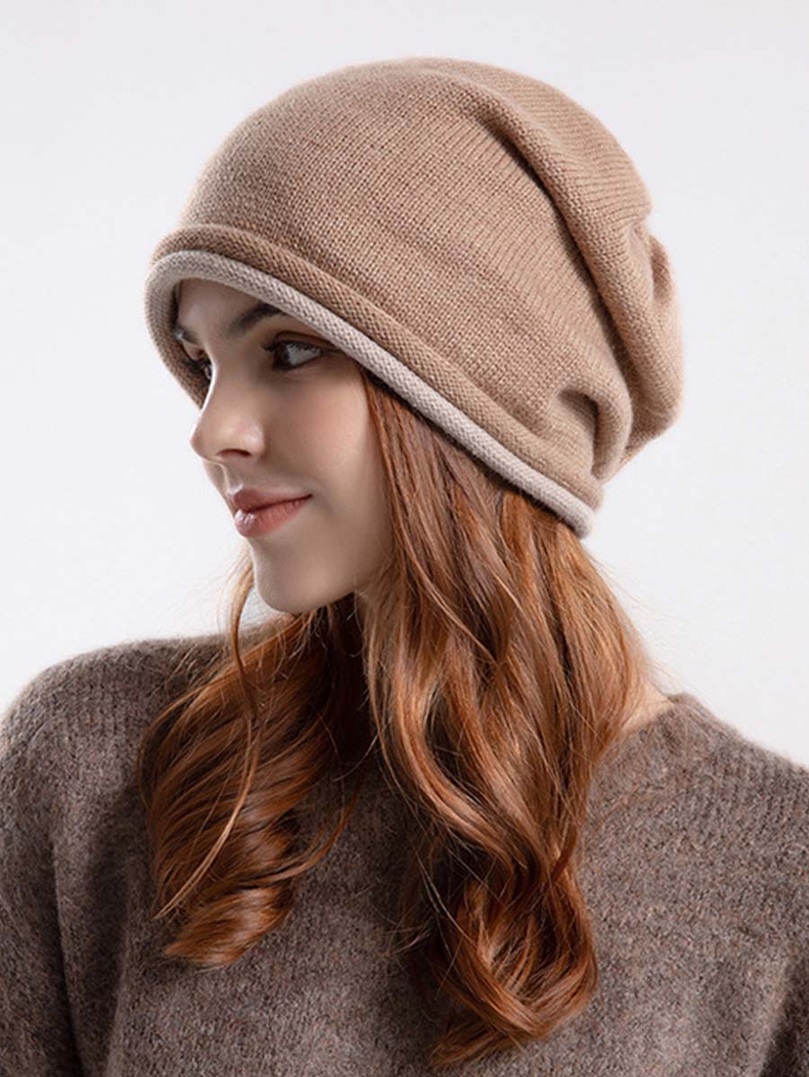 Cappello invernale in stile coreano tinta unita