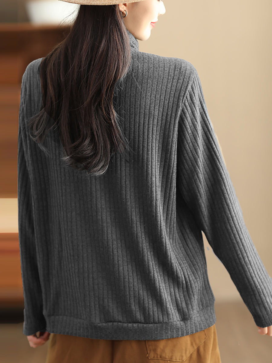 Felpa da donna vintage in lana lavorata a maglia