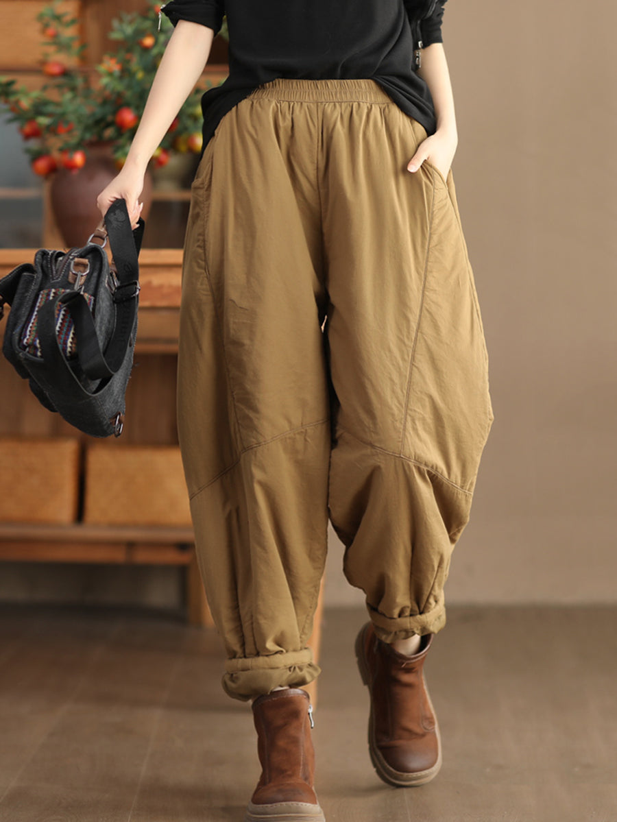 Pantaloni harem imbottiti vintage da donna
