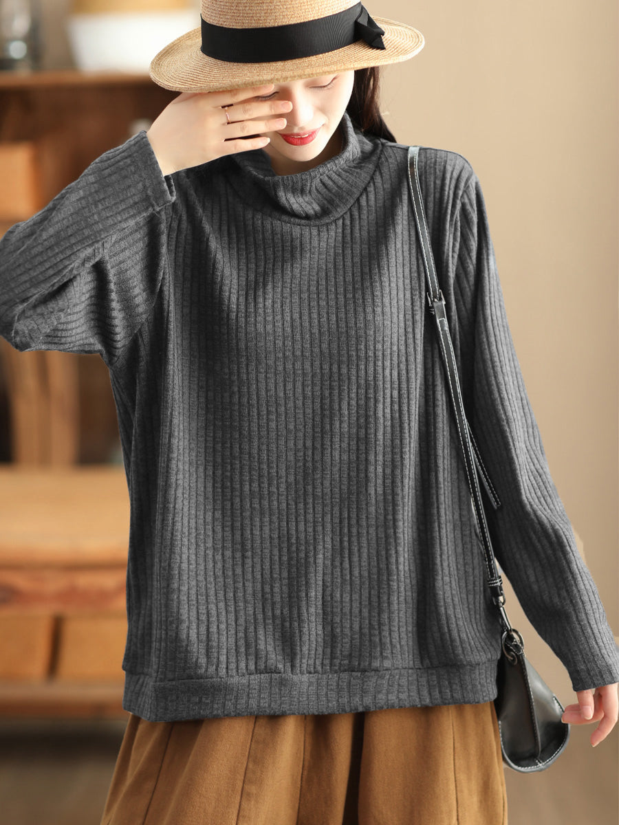 Felpa da donna vintage in lana lavorata a maglia
