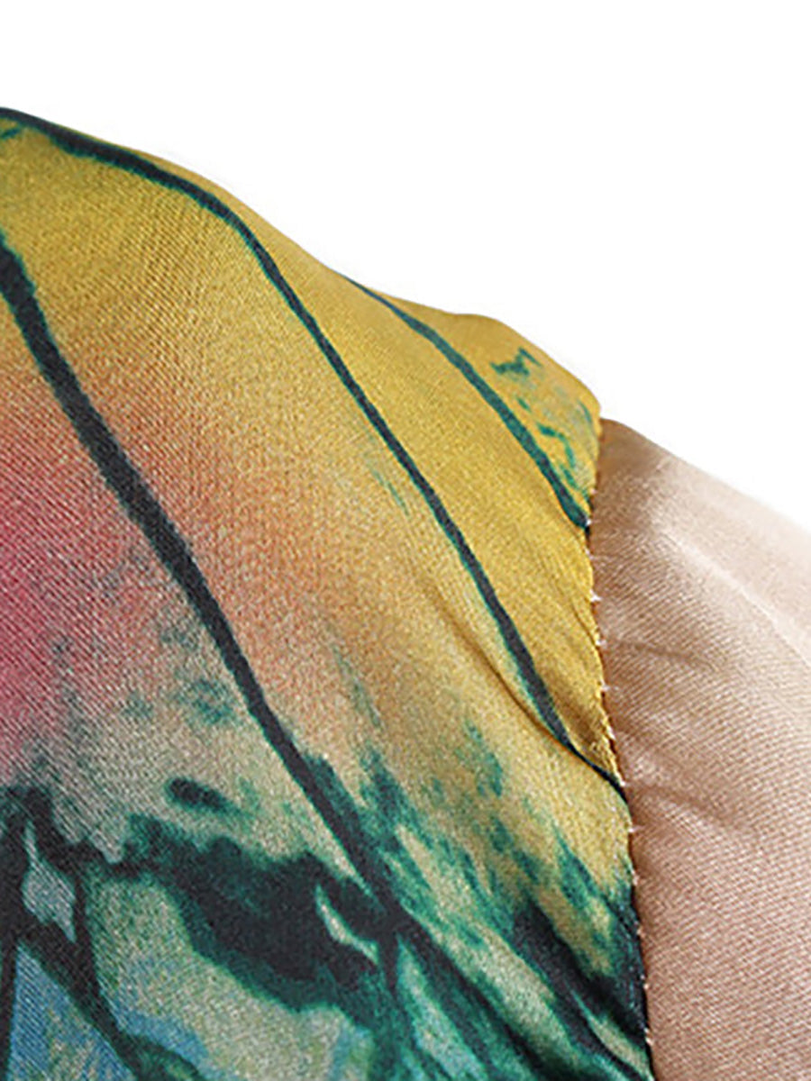 Camicia floreale ampia e pantaloni a gamba larga