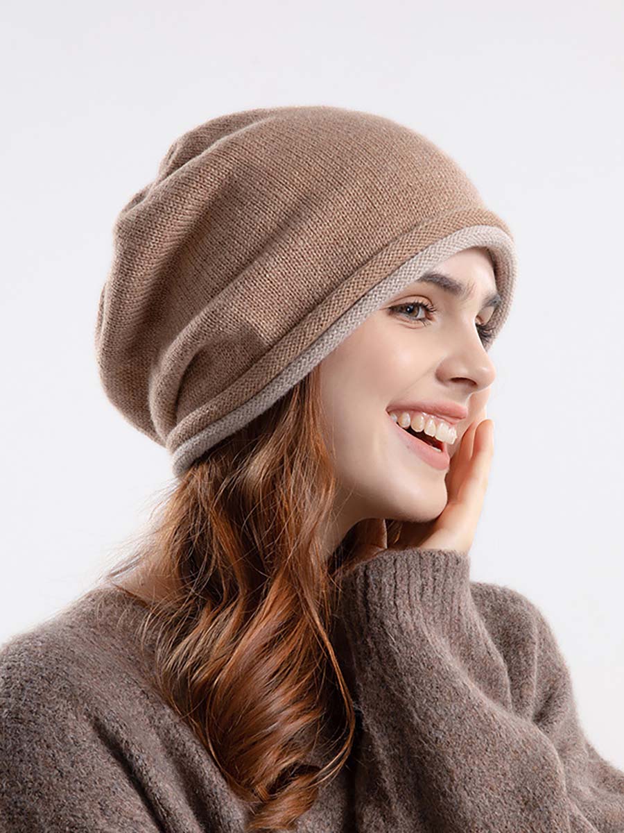 Cappello invernale in stile coreano tinta unita