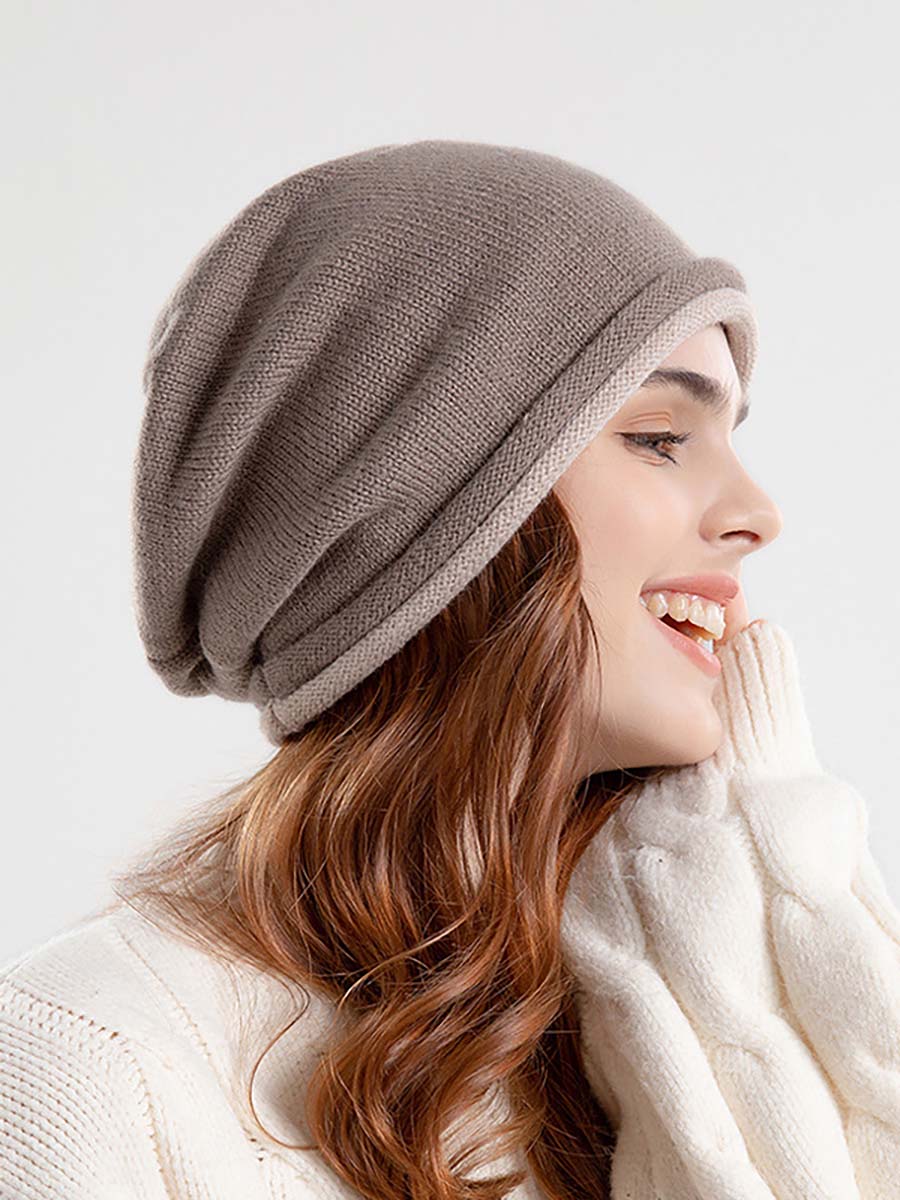 Cappello invernale in stile coreano tinta unita
