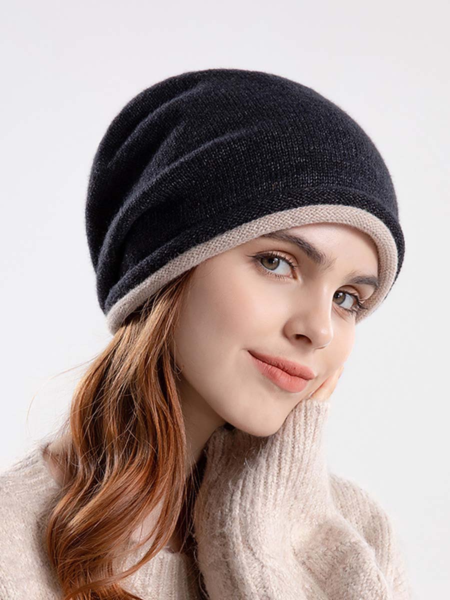 Cappello invernale in stile coreano tinta unita
