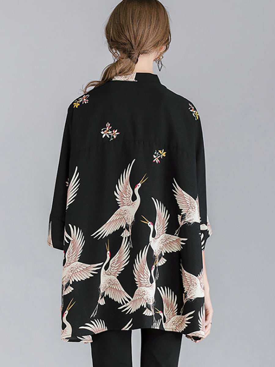 Women Fashion Animal Prints Loose Shirt