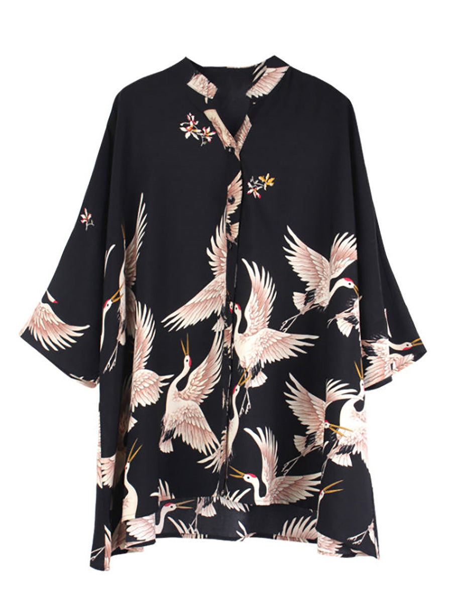 Women Fashion Animal Prints Loose Shirt