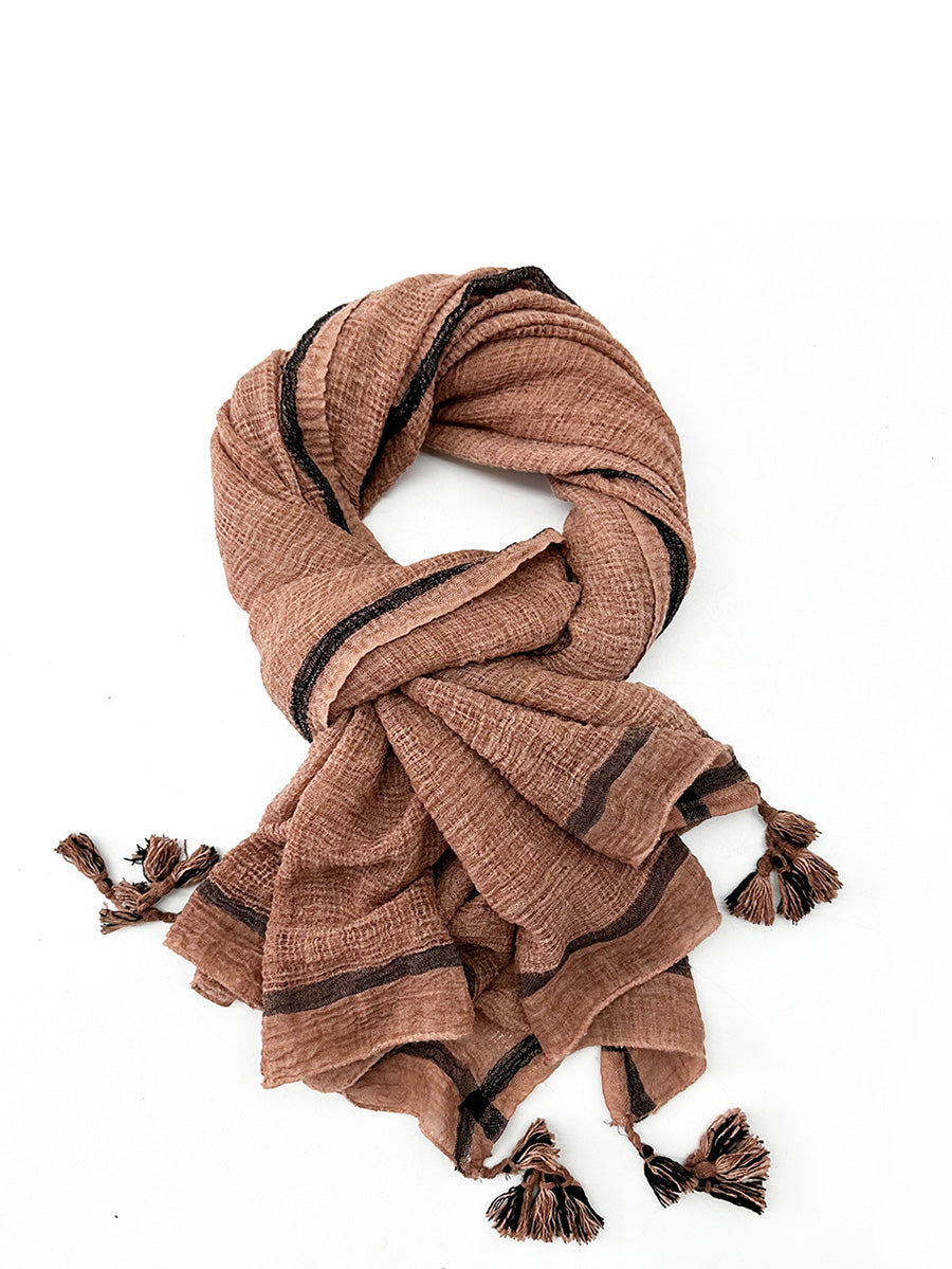 Sciarpa scialle con nappe primaverili vintage da donna
