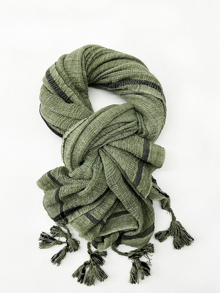 Sciarpa scialle con nappe primaverili vintage da donna