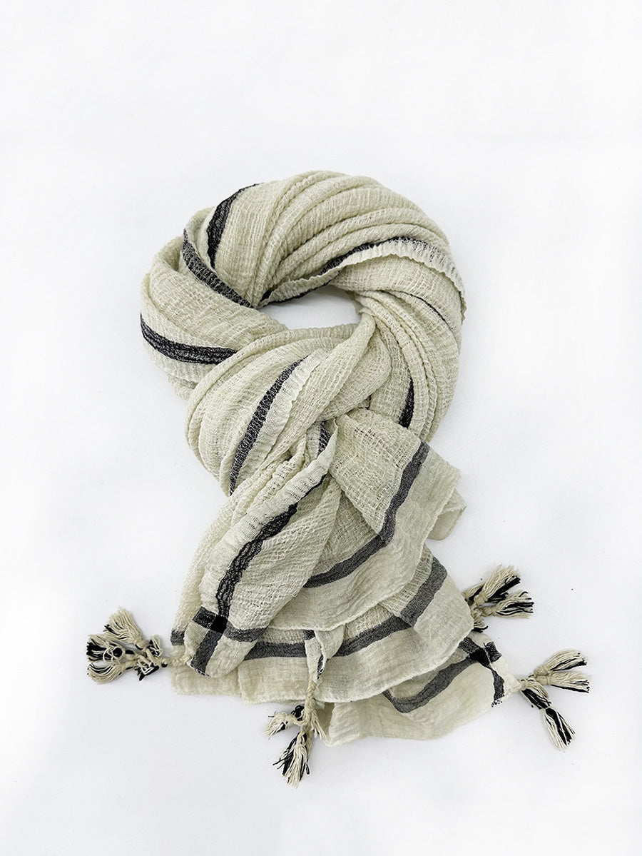 Sciarpa scialle con nappe primaverili vintage da donna