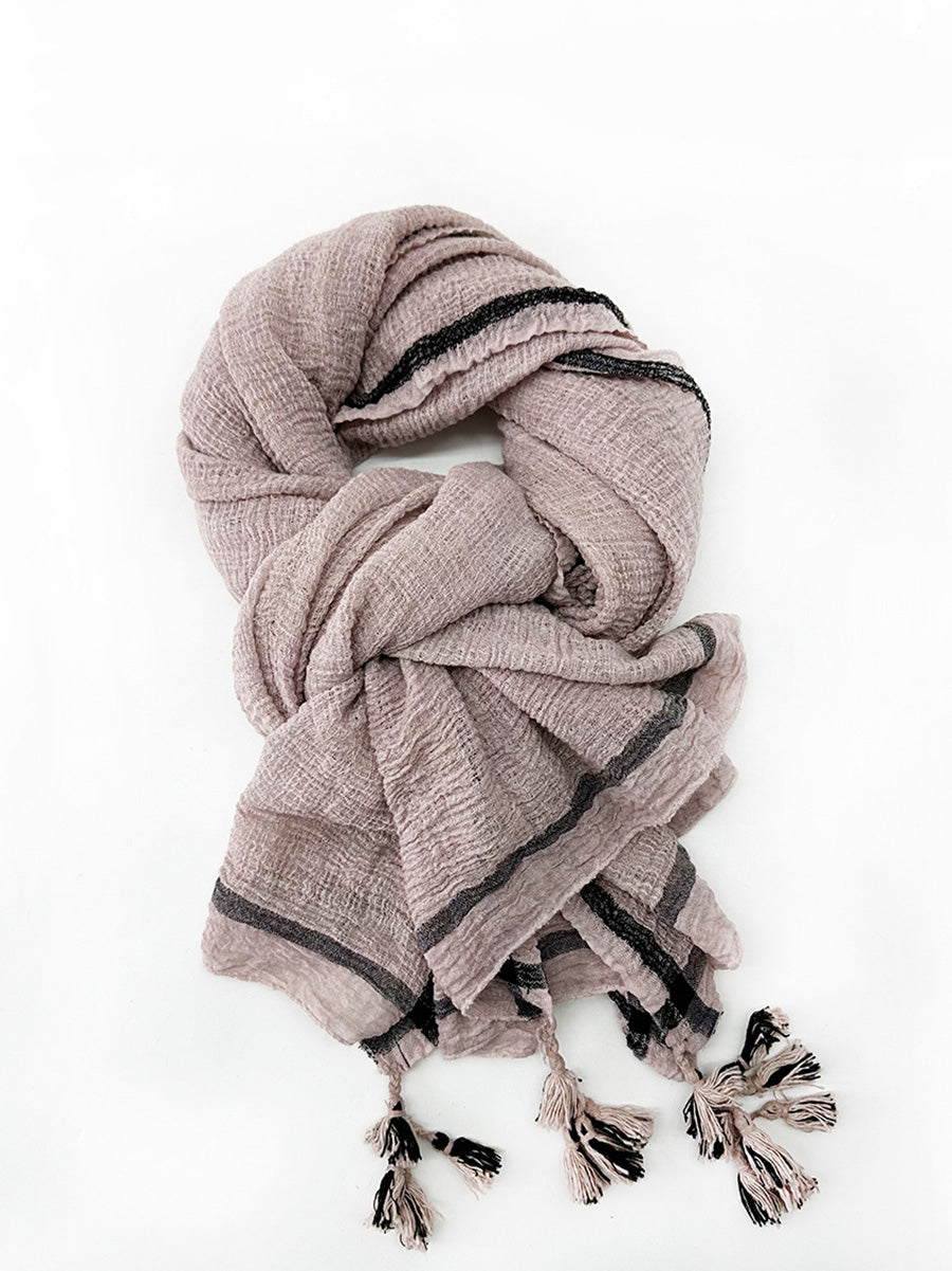 Sciarpa scialle con nappe primaverili vintage da donna