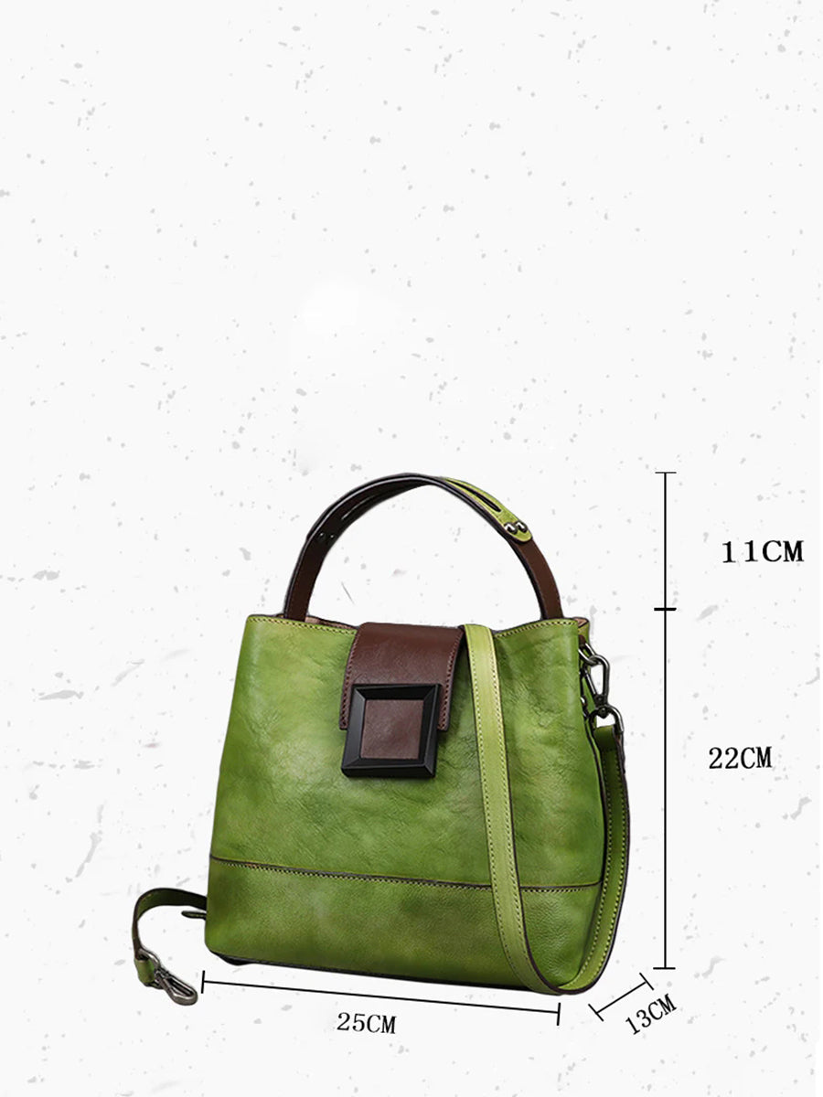 Borsa a tracolla in pelle retrò da donna