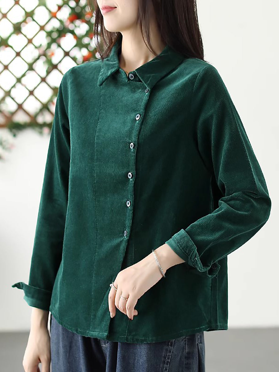 Cardigan in crosta di cotone tinta unita autunnale da donna