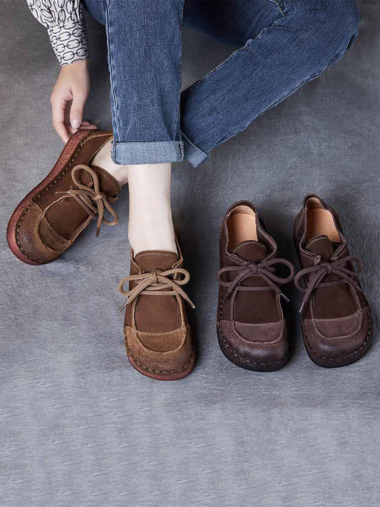 Scarpe basse invernali in pelle con cinturino unito da donna