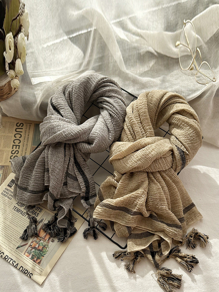 Écharpe châle à pampilles vintage pour femme 