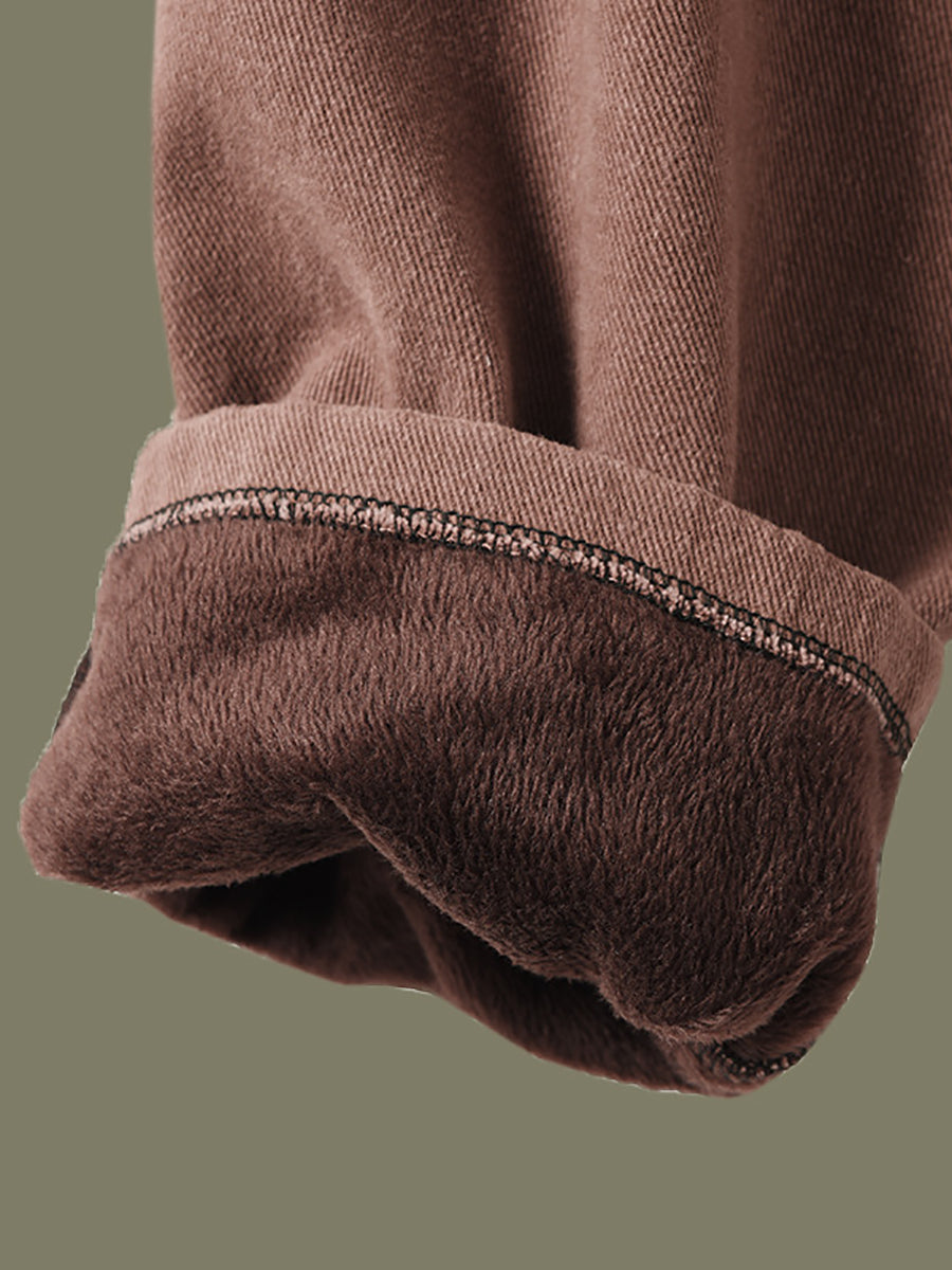 Pantaloni harem da donna autunnali spessi e colorati