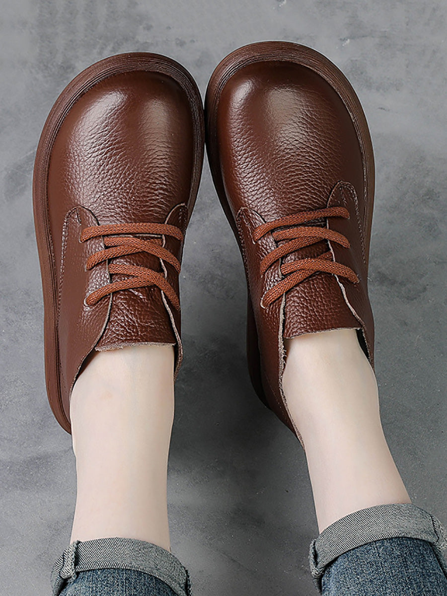 Scarpe basse casual da donna con cinturino in vera pelle morbida
