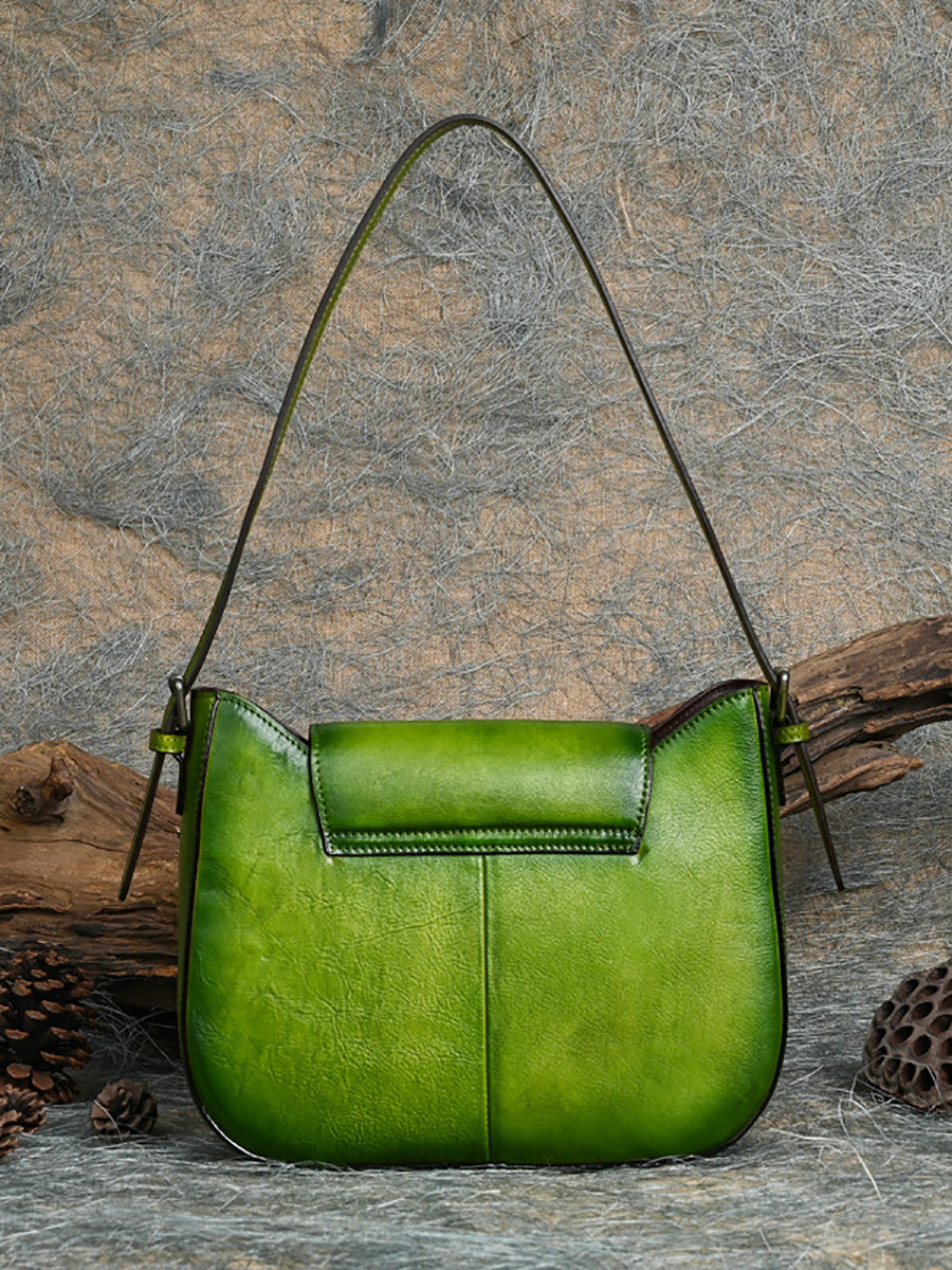Borsa a tracolla vintage in vera pelle da donna