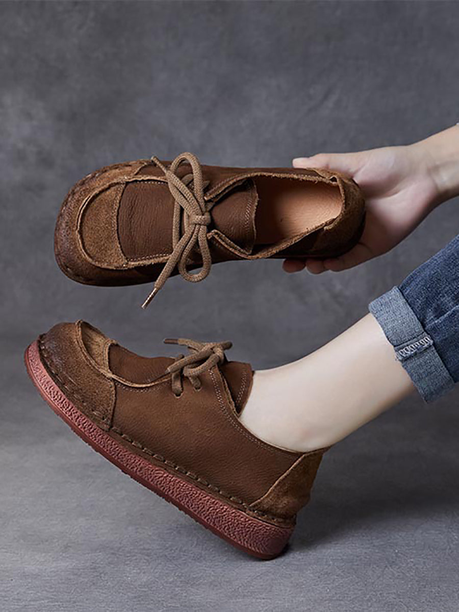 Scarpe basse invernali in pelle con cinturino unito da donna