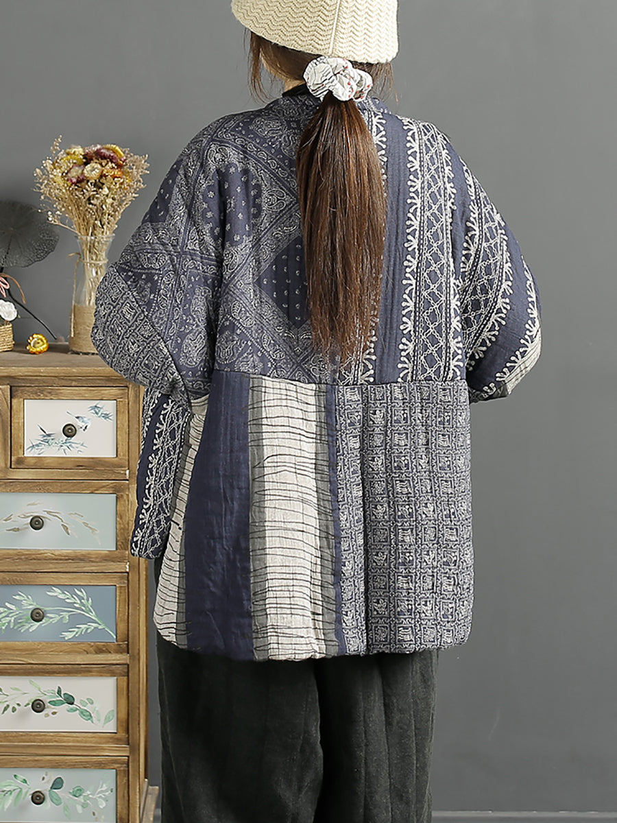 Cappotto imbottito caldo vintage da donna