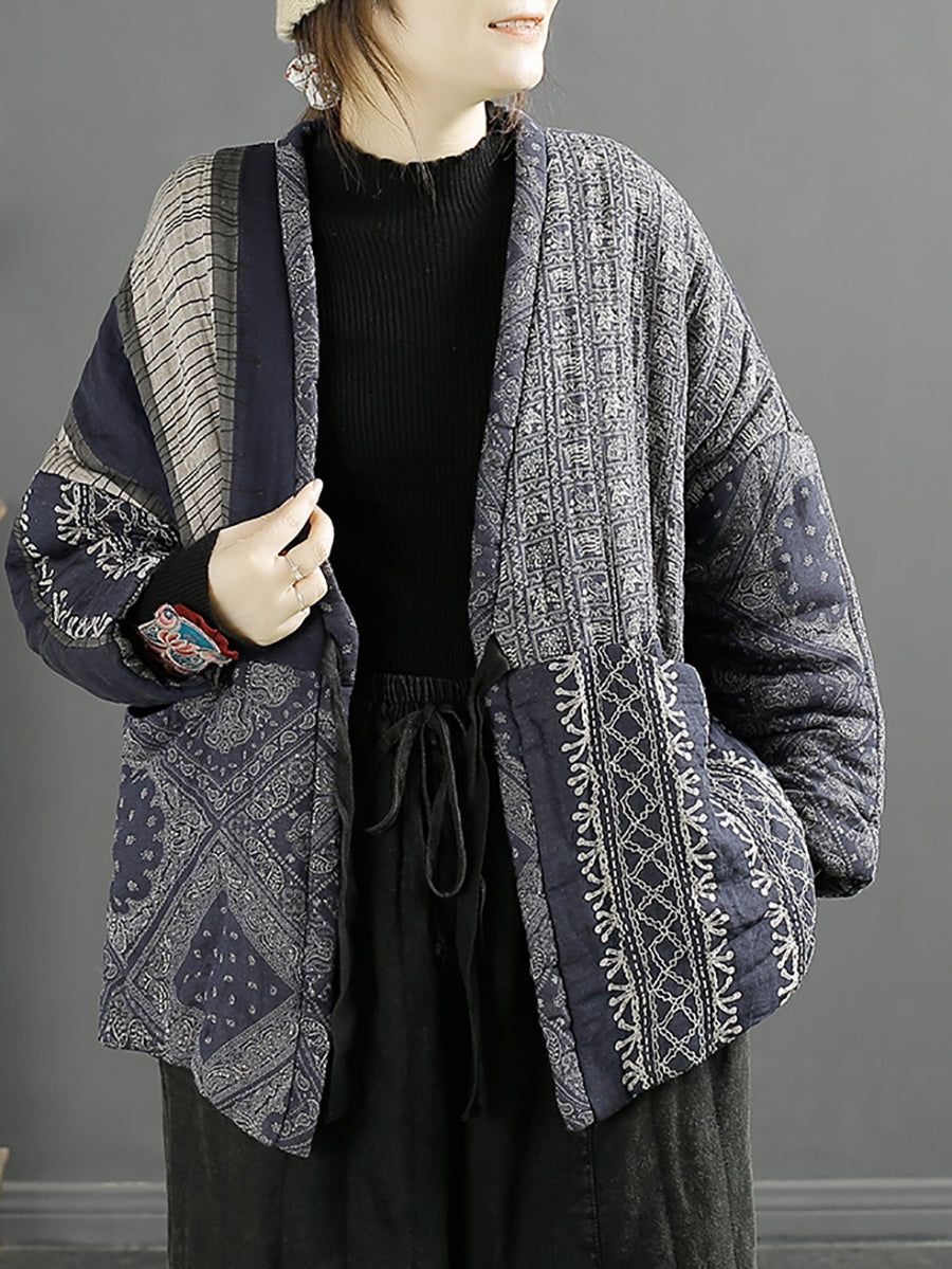 Cappotto imbottito caldo vintage da donna
