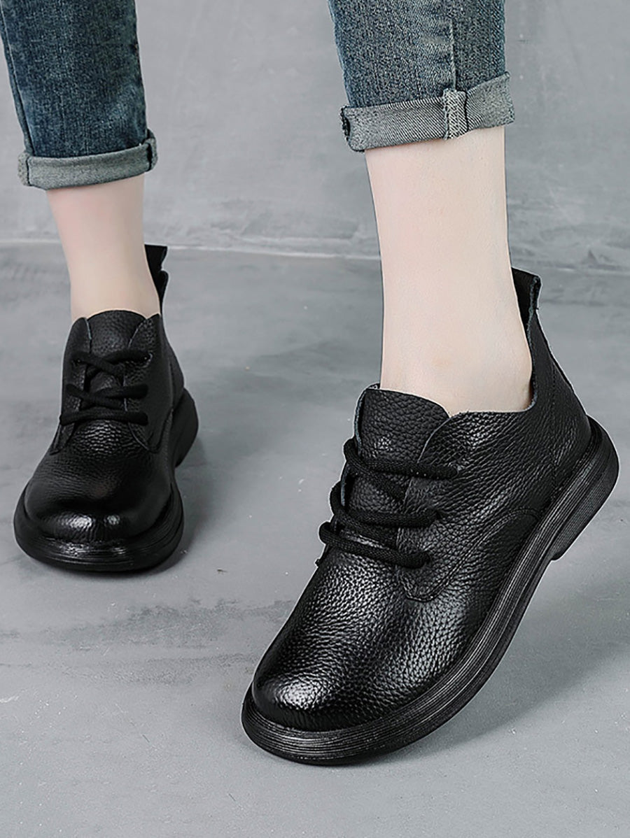 Scarpe basse casual da donna con cinturino in vera pelle morbida