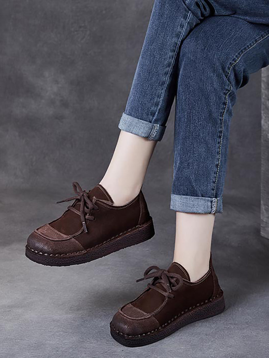 Scarpe basse invernali in pelle con cinturino unito da donna
