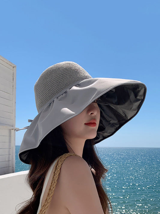 Cappello da sole a tinta unita alla moda estiva da donna