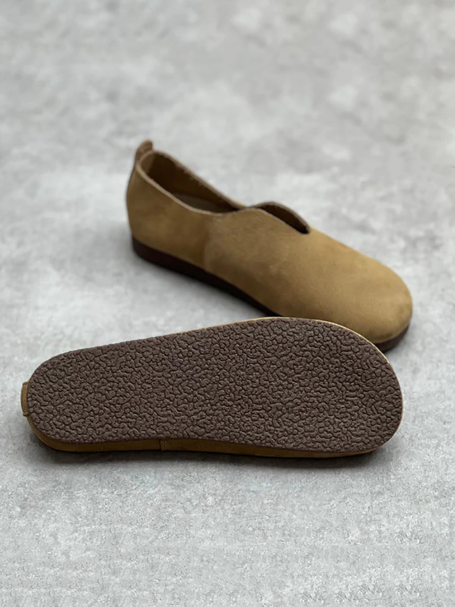 Scarpe basse morbide in vera pelle, casual, da donna