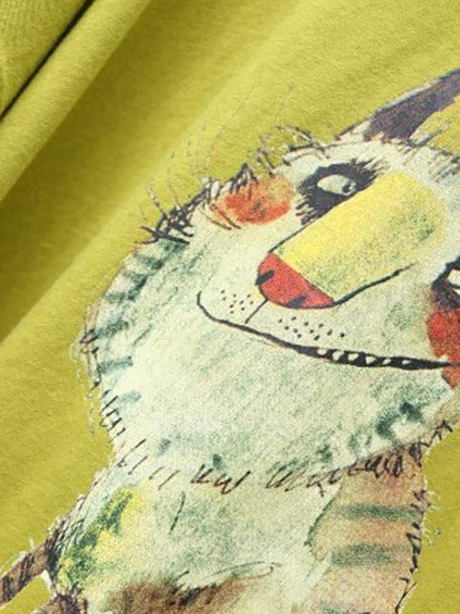 T-shirt ample et décontracté à imprimé animal pour femme