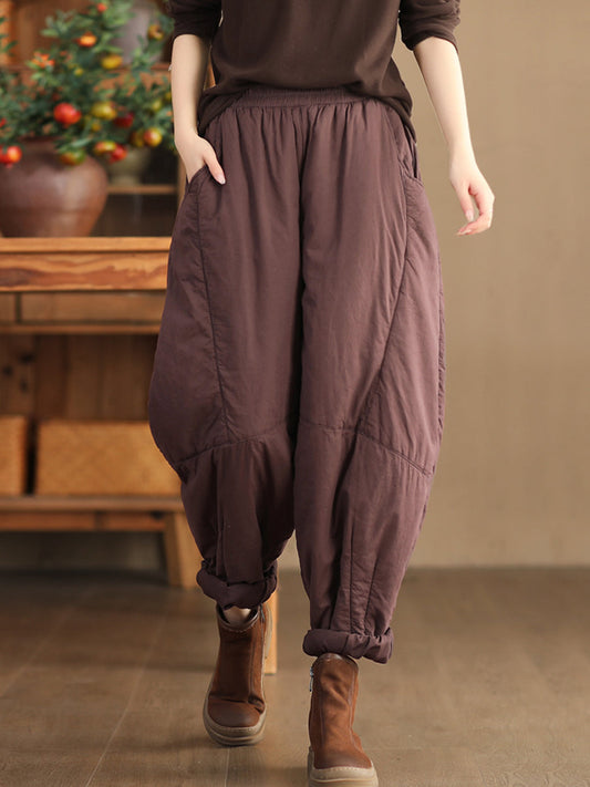 Pantaloni harem imbottiti vintage da donna