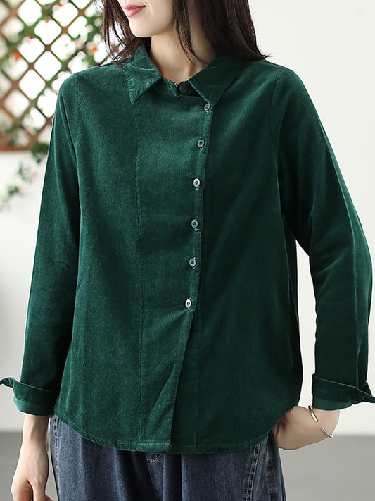 Cardigan in crosta di cotone tinta unita autunnale da donna