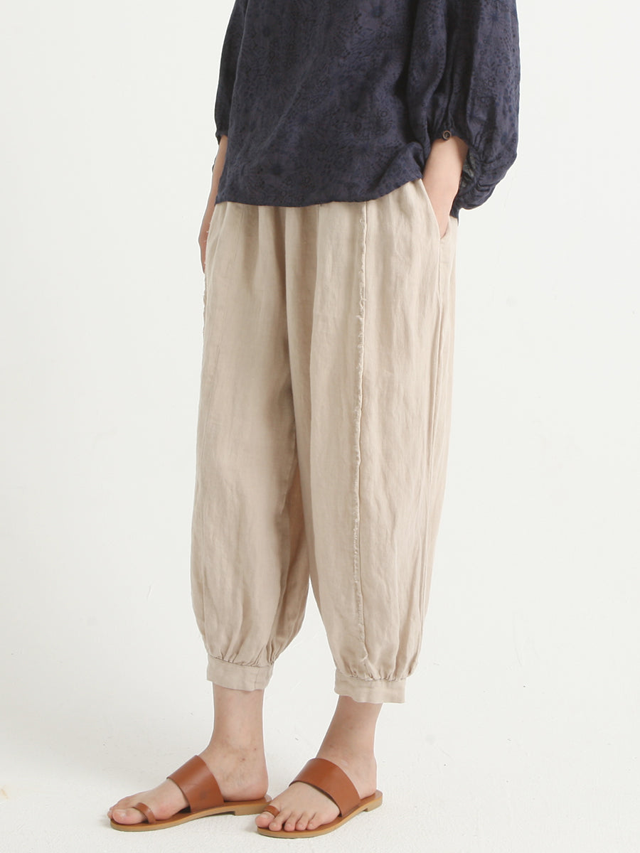 Linen Casual Women Loose Harem Pants