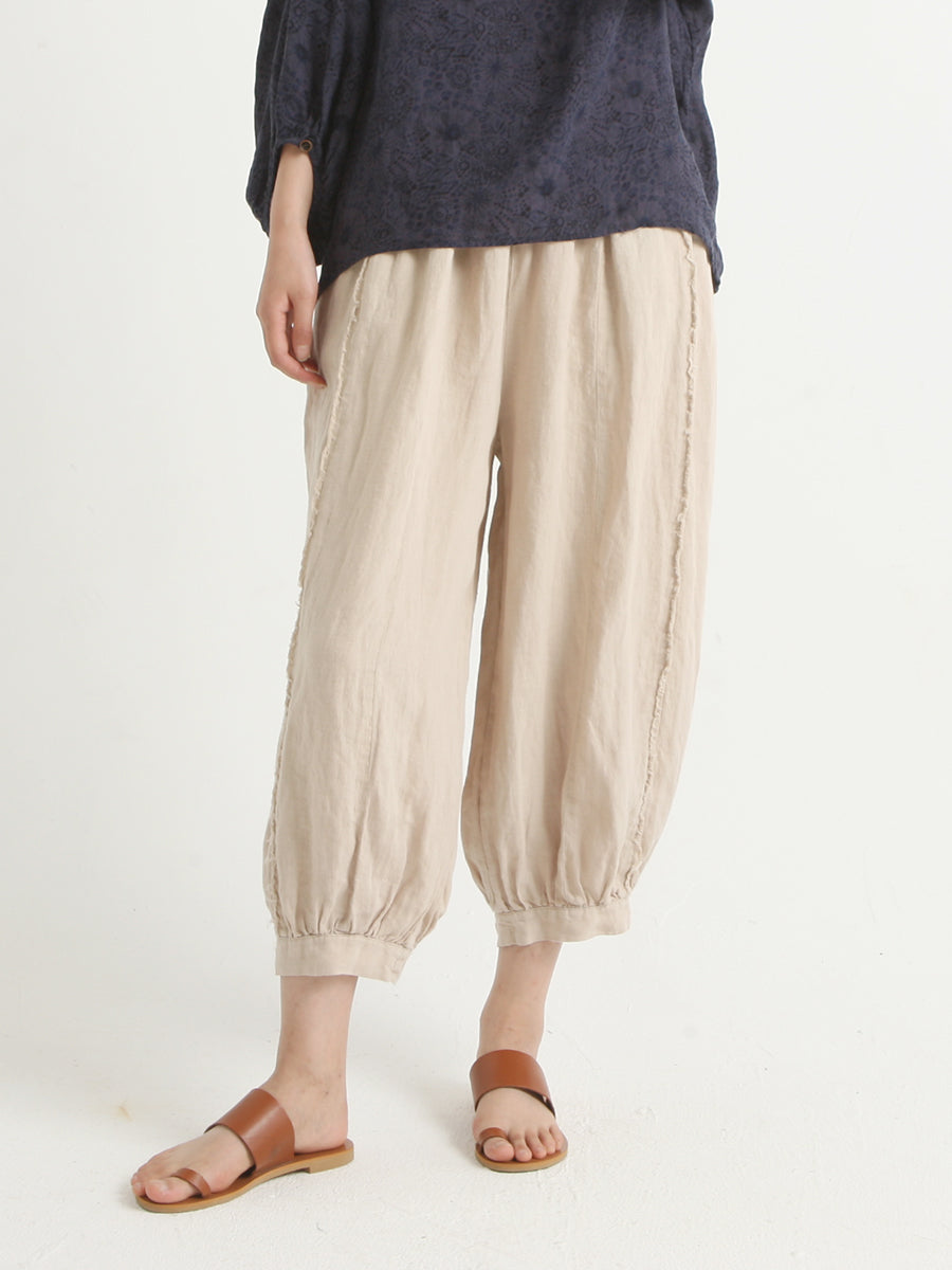 Linen Casual Women Loose Harem Pants