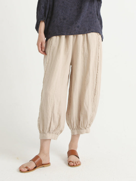 Linen Casual Women Loose Harem Pants