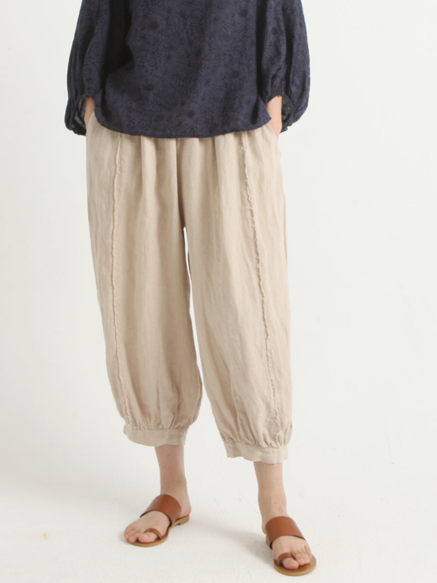 Linen Casual Women Loose Harem Pants