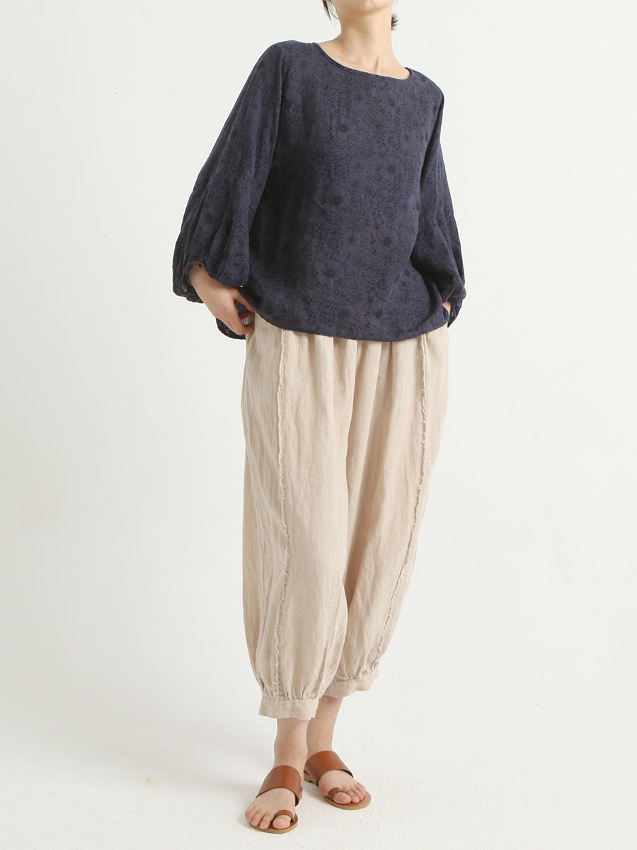 Linen Casual Women Loose Harem Pants