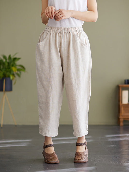 Pantalon ample en lin pour femme